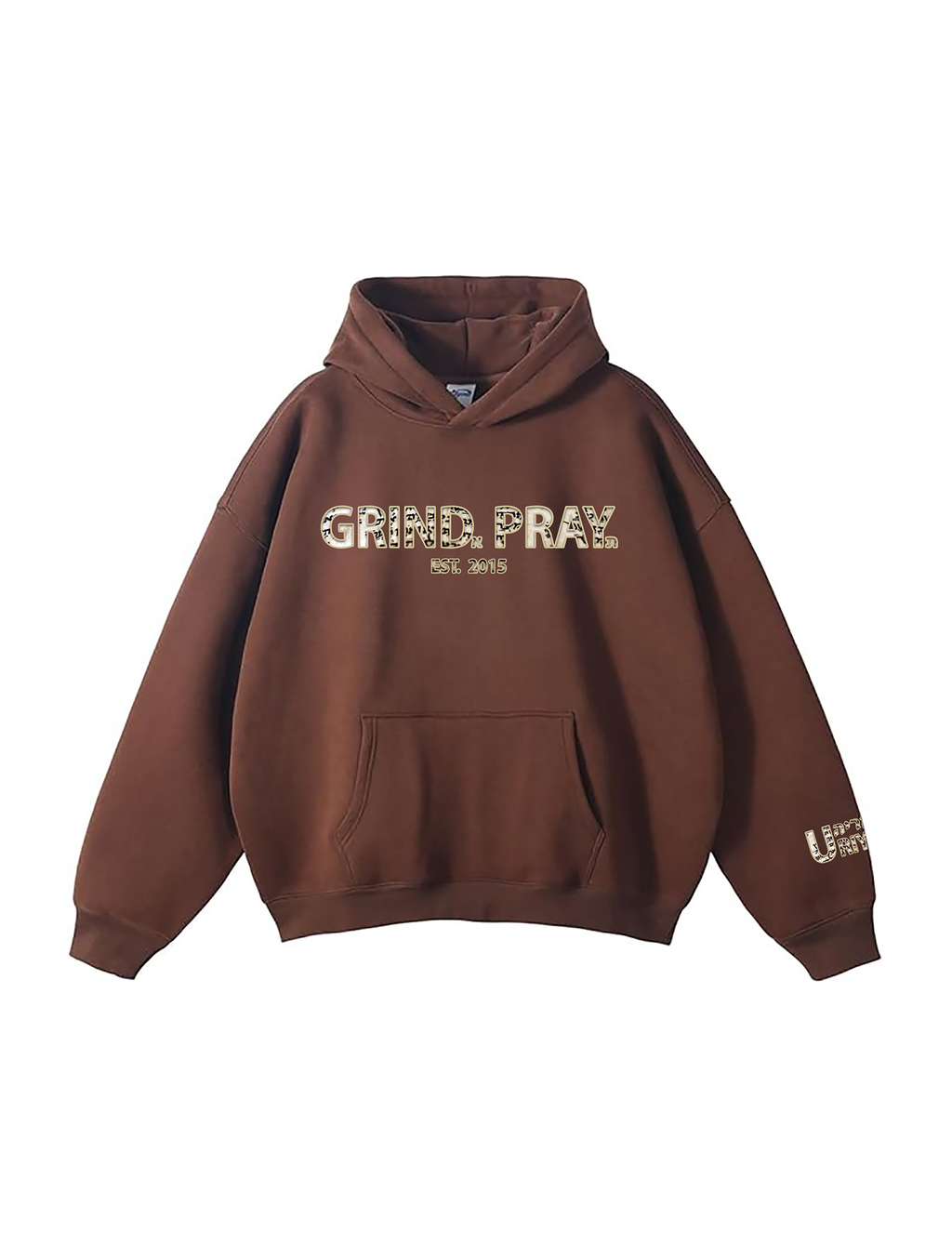 Classic Est. 2015 Hoodie (Brown/Hebrew Print Logo)