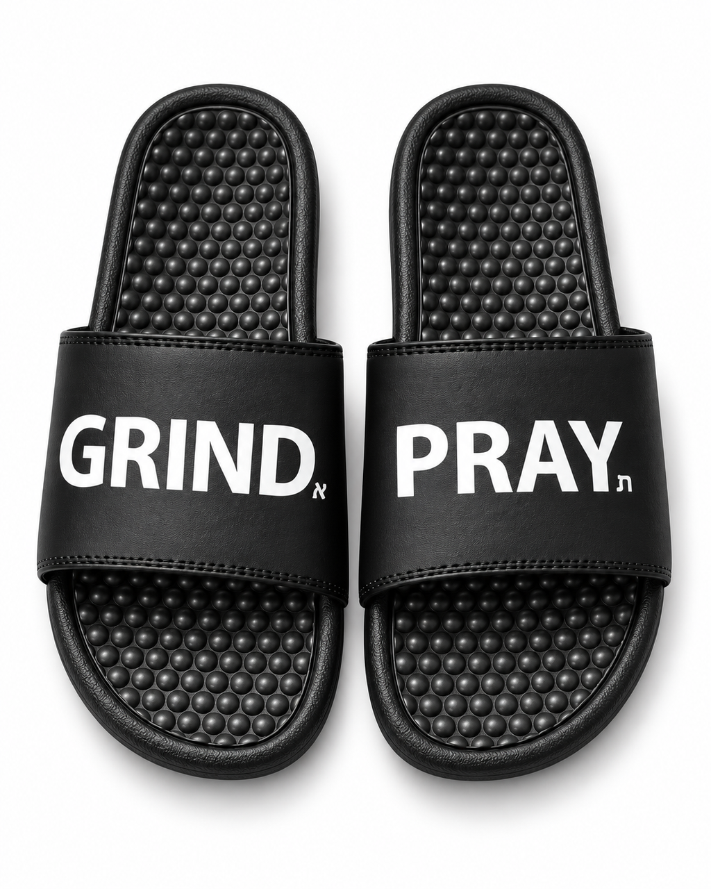 Black Grind.Pray. slides top view
