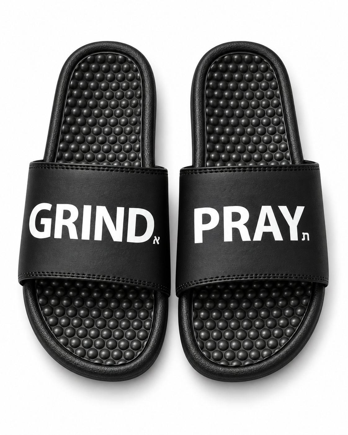 Black Grind.Pray. slides top view